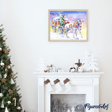 Laden Sie das Bild in den Galerie-Viewer, Malen nach Zahlen für Erwachsene | Schlitten und Weihnachtsmann | Figured'Art