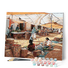 Laden Sie das Bild in den Galerie-Viewer, Malen nach Zahlen für Erwachsene | Am Obstmarkt | Figured'Art