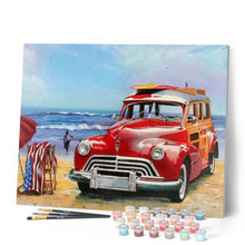 Laden Sie das Bild in den Galerie-Viewer, Malen nach Zahlen für Erwachsene | Auto am Strand | Figured'Art