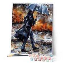 Laden Sie das Bild in den Galerie-Viewer, Malen nach Zahlen für Erwachsene | Mann zu Fuß im Regen | Figured'Art