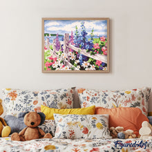 Laden Sie das Bild in den Galerie-Viewer, Malen nach Zahlen für Erwachsene | Gartenzaun und Blumen | Figured'Art