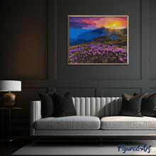 Laden Sie das Bild in den Galerie-Viewer, Malen nach Zahlen für Erwachsene | Sonnenuntergang in den Bergen | Figured'Art