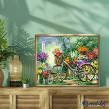 Laden Sie das Bild in den Galerie-Viewer, Malen nach Zahlen für Erwachsene | Blumen und Fahrräder | Figured'Art