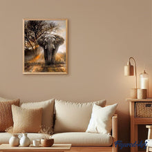 Laden Sie das Bild in den Galerie-Viewer, Malen nach Zahlen für Erwachsene | Einsamer Elefant | Figured'Art