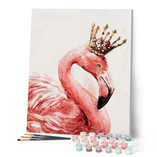 Laden Sie das Bild in den Galerie-Viewer, Malen nach Zahlen für Erwachsene | Königlicher Flamingo | Figured'Art