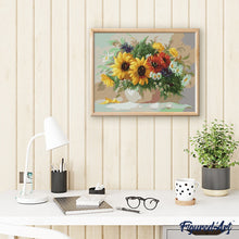 Laden Sie das Bild in den Galerie-Viewer, Malen nach Zahlen für Erwachsene | Bunte Blumen in einer Vase | Figured'Art