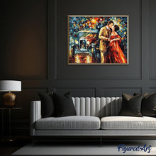 Laden Sie das Bild in den Galerie-Viewer, Malen nach Zahlen für Erwachsene | Leonid Afremov Liebhaber im Regen | Figured'Art