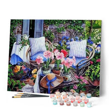 Laden Sie das Bild in den Galerie-Viewer, Malen nach Zahlen für Erwachsene | Erholung im Garten | Figured'Art