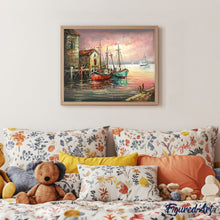 Laden Sie das Bild in den Galerie-Viewer, Malen nach Zahlen für Erwachsene | Fischerboote im Hafen | Figured'Art