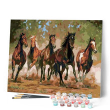 Laden Sie das Bild in den Galerie-Viewer, Malen nach Zahlen für Erwachsene | Pferde im Galopp | Figured'Art