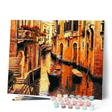 Laden Sie das Bild in den Galerie-Viewer, Malen nach Zahlen für Erwachsene | Gondeln in Venedig | Figured'Art