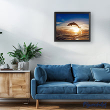 Laden Sie das Bild in den Galerie-Viewer, Malen nach Zahlen für Erwachsene | Delfin im Sonnenaufgang | Figured'Art