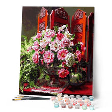 Laden Sie das Bild in den Galerie-Viewer, Malen nach Zahlen für Erwachsene | Blumen und chinesische Trennwand | Figured'Art