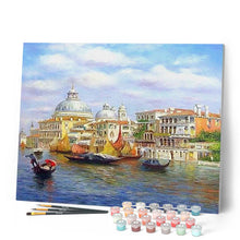 Laden Sie das Bild in den Galerie-Viewer, Malen nach Zahlen für Erwachsene | Gondoliere in Venedig | Figured'Art