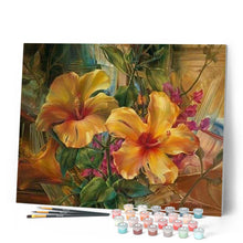 Laden Sie das Bild in den Galerie-Viewer, Malen nach Zahlen für Erwachsene | Oranger Hibiskus | Figured'Art
