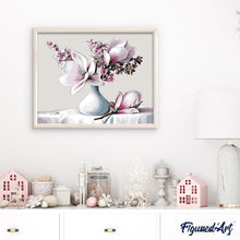 Laden Sie das Bild in den Galerie-Viewer, Malen nach Zahlen Erwachsene Magnolie Figured'Art