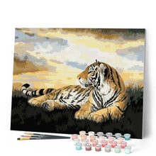 Laden Sie das Bild in den Galerie-Viewer, Malen nach Zahlen für Erwachsene | Liegender Tiger | Figured'Art