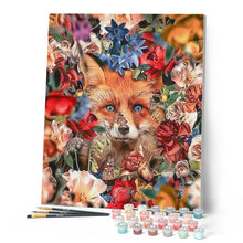 Laden Sie das Bild in den Galerie-Viewer, Malen nach Zahlen für Erwachsene | Fuchs und Blumen | Figured'Art