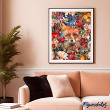 Laden Sie das Bild in den Galerie-Viewer, Malen nach Zahlen für Erwachsene | Fuchs und Blumen | Figured'Art