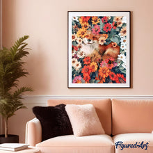 Laden Sie das Bild in den Galerie-Viewer, Malen nach Zahlen für Erwachsene | Kleiner Fuchs und Blumen 2 | Figured'Art