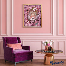 Laden Sie das Bild in den Galerie-Viewer, Malen nach Zahlen für Erwachsene | Panther und Blumen | Figured'Art
