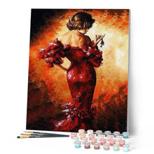 Laden Sie das Bild in den Galerie-Viewer, Malen nach Zahlen für Erwachsene | Sexy Frau in rot | Figured'Art