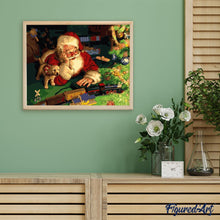 Laden Sie das Bild in den Galerie-Viewer, Malen nach Zahlen für Erwachsene | Weihnachtsmann und Welpen | Figured'Art