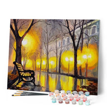 Laden Sie das Bild in den Galerie-Viewer, Malen nach Zahlen Erwachsene Straße im Winter Figured'Art