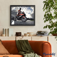 Laden Sie das Bild in den Galerie-Viewer, Malen nach Zahlen für Erwachsene | Unterwegs im Motorrad | Figured'Art
