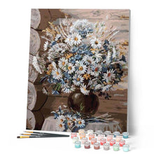 Laden Sie das Bild in den Galerie-Viewer, Malen nach Zahlen für Erwachsene | Vase mit Gänseblümchen | Figured'Art