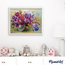 Laden Sie das Bild in den Galerie-Viewer, Malen nach Zahlen Erwachsene Bunte Blumen Figured'Art