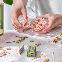 Laden Sie das Bild in den Galerie-Viewer, 3D Puzzle Spieluhr - Sakura Traumtour