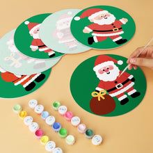 Laden Sie das Bild in den Galerie-Viewer, Mini Serie Malen nach Zahlen - Scheiben Ø20cm (6 Stück) - Weihnachtsmann-Momente
