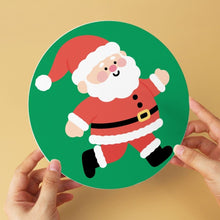 Laden Sie das Bild in den Galerie-Viewer, Mini Serie Malen nach Zahlen - Scheiben Ø20cm (6 Stück) - Weihnachtsmann-Momente