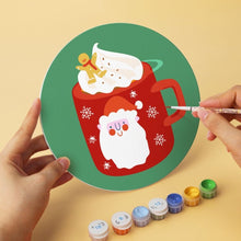 Laden Sie das Bild in den Galerie-Viewer, Mini Serie Malen nach Zahlen - Scheiben Ø20cm (6 Stück) - Weihnachtstassen