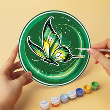 Laden Sie das Bild in den Galerie-Viewer, Mini Serie Malen nach Zahlen - Scheiben Ø20cm (6 Stück) - Smaragdfarbene Flügel