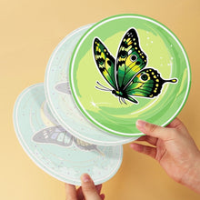 Laden Sie das Bild in den Galerie-Viewer, Mini Serie Malen nach Zahlen - Scheiben Ø20cm (6 Stück) - Smaragdfarbene Flügel
