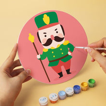 Laden Sie das Bild in den Galerie-Viewer, Mini Serie Malen nach Zahlen - Scheiben Ø20cm (6 Stück) - Weihnachtsfigur