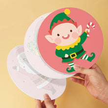 Laden Sie das Bild in den Galerie-Viewer, Mini Serie Malen nach Zahlen - Scheiben Ø20cm (6 Stück) - Weihnachtsfigur