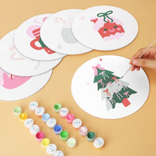 Laden Sie das Bild in den Galerie-Viewer, Mini Serie Malen nach Zahlen - Scheiben Ø20cm (6 Stück) - Süße Weihnachten