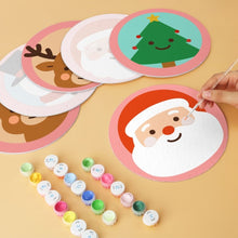 Laden Sie das Bild in den Galerie-Viewer, Mini Serie Malen nach Zahlen - Scheiben Ø20cm (6 Stück) - Weihnachten in Blush