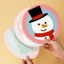 Laden Sie das Bild in den Galerie-Viewer, Mini Serie Malen nach Zahlen - Scheiben Ø20cm (6 Stück) - Weihnachten in Blush