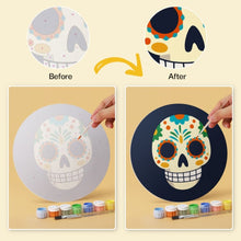Laden Sie das Bild in den Galerie-Viewer, Mini Serie Malen nach Zahlen - Scheiben Ø20cm (6 Stück) - Día de los Muertos