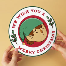 Laden Sie das Bild in den Galerie-Viewer, Mini Serie Malen nach Zahlen - Scheiben Ø20cm (6 Stück) - Vintage-Weihnachtsstempel