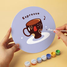 Laden Sie das Bild in den Galerie-Viewer, Mini Serie Malen nach Zahlen - Scheiben Ø20cm (6 Stück) - Lavendel-Kaffee-Weihnachten
