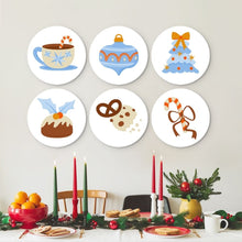 Laden Sie das Bild in den Galerie-Viewer, Mini Serie Malen nach Zahlen - Scheiben Ø20cm (6 Stück) - Raffinierte Weihnachtsikonen