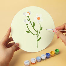 Laden Sie das Bild in den Galerie-Viewer, Mini Serie Malen nach Zahlen - Scheiben Ø20cm (6 Stück) - Zarte Blüte