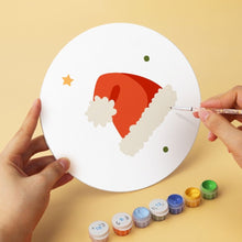Laden Sie das Bild in den Galerie-Viewer, Mini Serie Malen nach Zahlen - Scheiben Ø20cm (6 Stück) - Scharlachrote Weihnachten