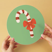 Laden Sie das Bild in den Galerie-Viewer, Mini Serie Malen nach Zahlen - Scheiben Ø20cm (6 Stück) - Grüne Weihnachtsikonen