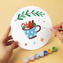 Laden Sie das Bild in den Galerie-Viewer, Mini Serie Malen nach Zahlen - Scheiben Ø20cm (6 Stück) - Weihnachtszauber 2